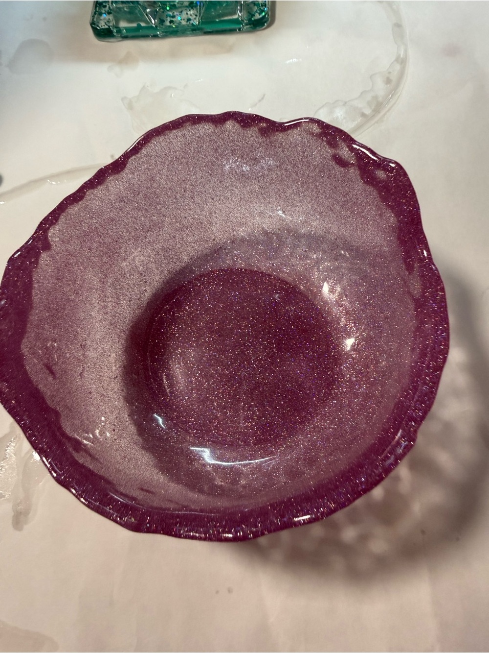 Shimmery Lavender Pink Decorative Bath Bowl